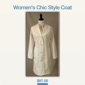 Women’s Chic Style Medical Coat, Size 16